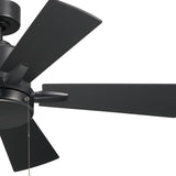 Lucian Ceiling Fan Small Satin Black By Kichler - Side View