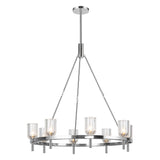 Lucian Chandelier Clear Crystal Polished Nickel Medium By Alora