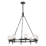 Lucian Chandelier Clear Crystal Urban Bronze Medium By Alora