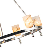 Lucian Chandelier Polished Nickel Alabaster Small By Alora Detailed View