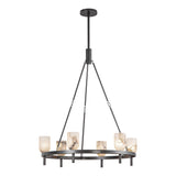 Lucian Chandelier Urban Bronze Alabaster Small By Alora