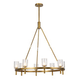 Lucian Chandelier Vintage Brass Alabaster Medium By Alora
