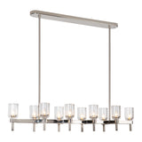 Lucian Linear Chandelier Clear Crystal Polished Nickel By Alora