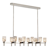 Lucian Linear Chandelier Polished Nickel Alabster By Alora