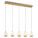 Lucidata Linear Suspension Light Antique Brass By Lib And Co Side View