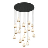 Lucidata Multi Light Chandelier Matte Black 19 Lights By LibCo
