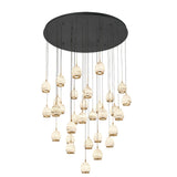 Lucidata Multi Light Chandelier Matte Black 31 Lights By LibCo