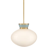 Lucy Pendant Light Medium Lacquered Brass By Lark Living - Front View3
