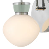 Lucy Vanity Light 1 Light Chrome Seafoam By Lark Living - Side View2