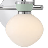 Lucy Vanity Light 2 Lights Chrome Seafoam By Lark Living - Side View1