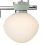 Lucy Vanity Light 3 Lights Chrome Seafoam By Lark Living - Side View1