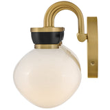 Lucy Vanity Light 3 Lights Lacquered Brass Black By Lark Living - Side View2