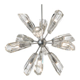 Luma 12-Light Starburst Chandelier, shown in Sterling, by Hubbardton Forge