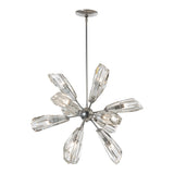 Luma 12-Light Starburst Chandelier, shown in Sterling, by Hubbardton Forge