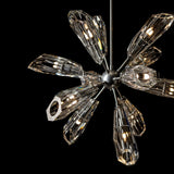 Luma 12-Light Starburst Chandelier detail in Sterling, by Hubbardton Forge