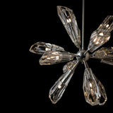 Luma 12-Light Starburst Chandelier detail in Sterling, by Hubbardton Forge