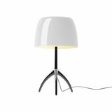 Lumiere Table Lamp By Foscarini, Size: Large, Finis: Chrome Black, Color: White, , | Casa Di Luce Lighting