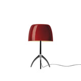 Lumiere Table Lamp By Foscarini, Size: Small, Finis: Chrome Black, Color: Cherry Red, , | Casa Di Luce Lighting