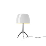 Lumiere Table Lamp By Foscarini, Size: Small, Finis: Chrome Black, Color: White, , | Casa Di Luce Lighting