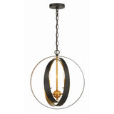 Luna Chandelier 16'' English Bronze + Antique Gold