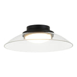 Luna Flush Mount 14 Inch Matte Black Clear