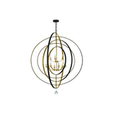 Luna Orbital Chandelier 48'' English Bronze + Antique Gold