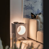 Lunar Table Lamp Glacier Blue By Kuzco Lifestyle View