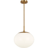 Lune Pendant — 12 3/8", Burnished Brass