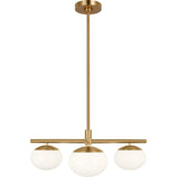 Lune Semi-Flushmount — 27 3/8", Burnished Brass