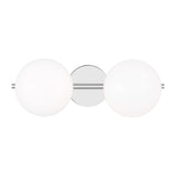 Lune Vanity Light By Visual Comfort Studio, Size: 2-Light, Finish: Chrome, , | Casa Di Luce Lighting