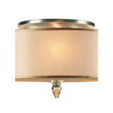 Luxo Semi Flush Mount 14'' Antique Brass