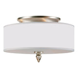Luxo Semi Flush Mount 14'' Satin Nickel