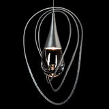 Lyric 1-Light Pendant detail in Sterling, by Hubbardton Forge