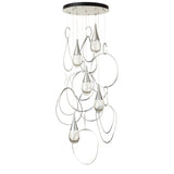 Lyric 5-Light Round Pendant, shown in Sterling, Standard, by Hubbardton Forge