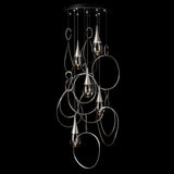 Lyric 5-Light Round Pendant detail in Sterling, Standard, by Hubbardton Forge