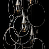 Lyric 5-Light Round Pendant detail in Sterling, Standard, by Hubbardton Forge