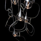 Lyric 5-Light Round Pendant detail in Sterling, Standard, by Hubbardton Forge