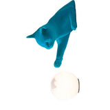 MAOO WALL LIGHT BY KARMAN, DESCRIPTION: LAMP IN LIGHT BLUE FLOCKED CERAMIC, LAMPSHADE IN FROSTED GLASS, , | CASA DI LUCE LIGHTING