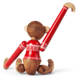 Kay Bojesen Monkey with Christmas Sweater, Teak/Limba Small By Kay Bojesen