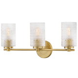 Mabel Vanity Light 3 Lights Lacquered Brass By Lark Living - Side View1