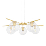 Madison 5 Arm Chandelier - Antique Brass