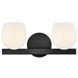 Mae Vanity Light 2 Lights Black By Hinkley - Front View