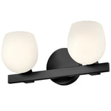 Mae Vanity Light 2 Lights Black By Hinkley - Side View1