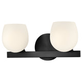 Mae Vanity Light 2 Lights Black By Hinkley - Side View