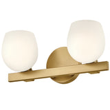 Mae Vanity Light 2 Lights Lacquered Brass By Hinkley - Side View1