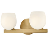 Mae Vanity Light 2 Lights Lacquered Brass By Hinkley - Side View