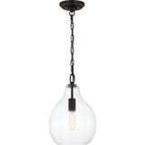 Magnus Pendant — 10", Clear, Aged Iron