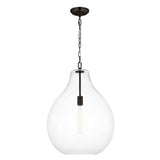 Magnus Pendant — 18 1/2", Clear, Aged Iron