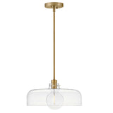 Maisie Pendant Light Lacquered Brass Clear By Lark Living