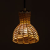 Malta Rattan Pendant - Polished Brass